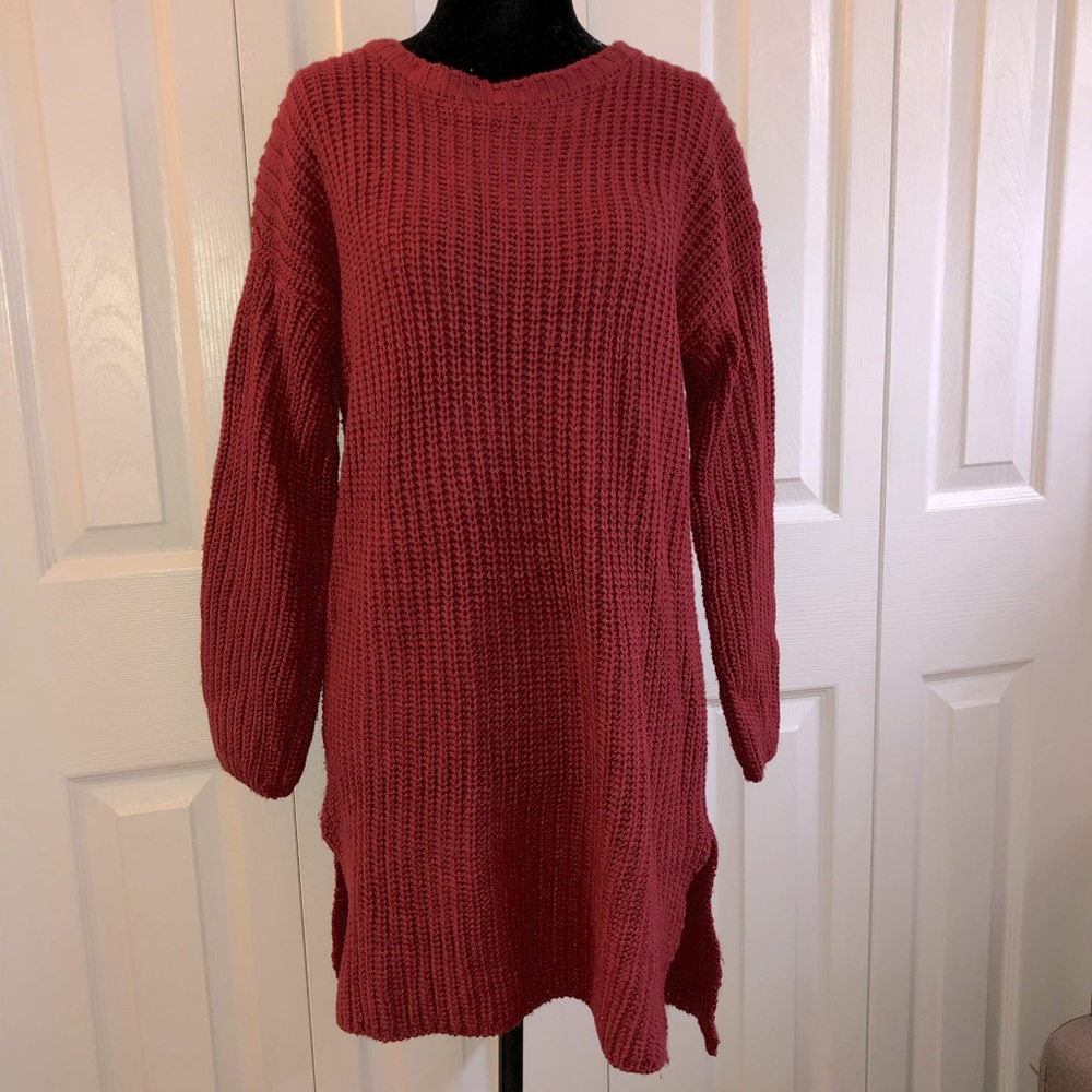 Goodnight Macaroon red sweater dress